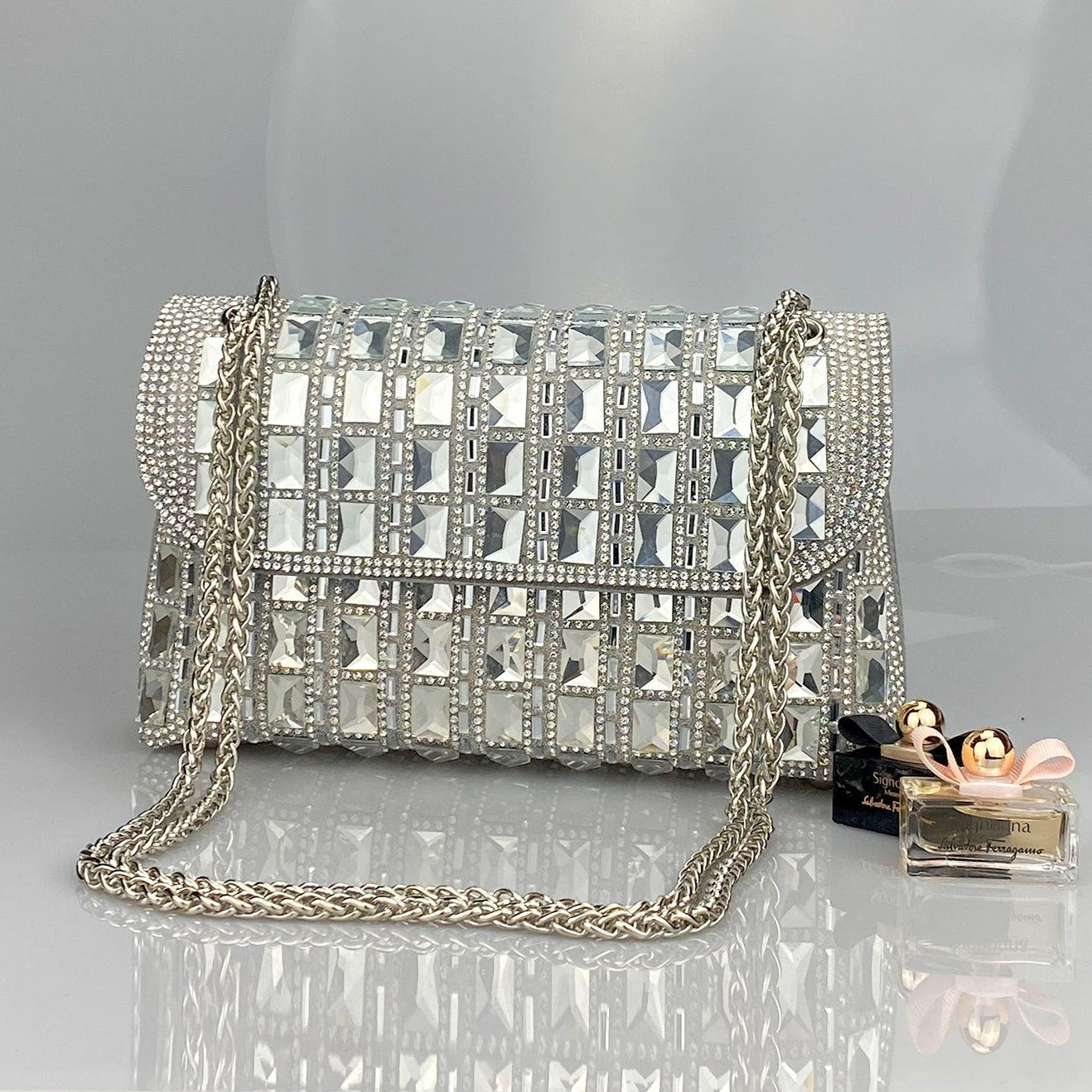 Ayesha Clutch Bag With Gemstones