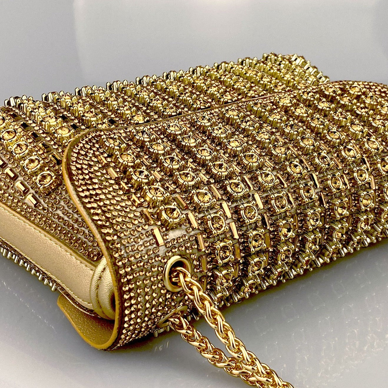 Chantal Clutch Bag With Diamond Detail