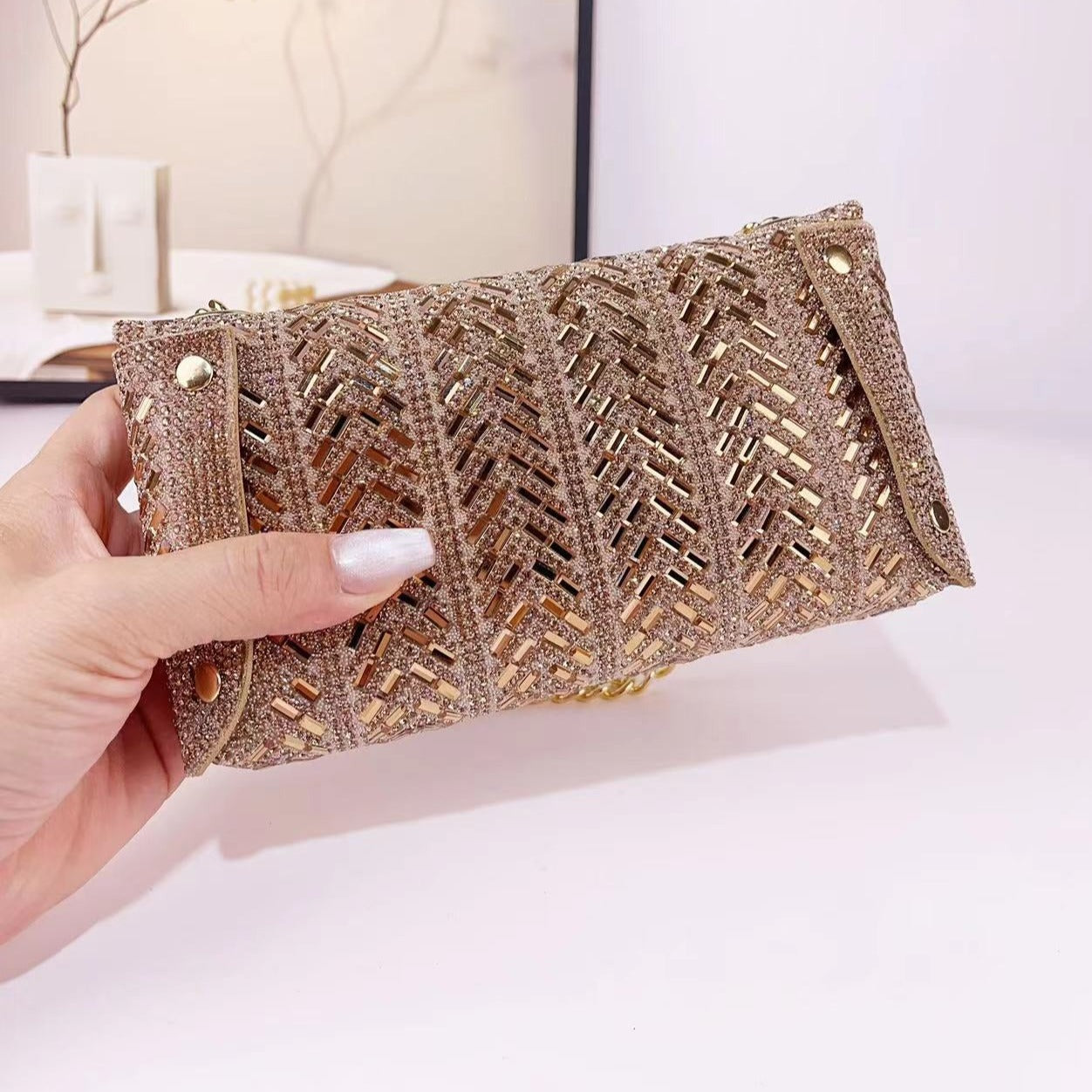 Crystals Clutch By Sharleen