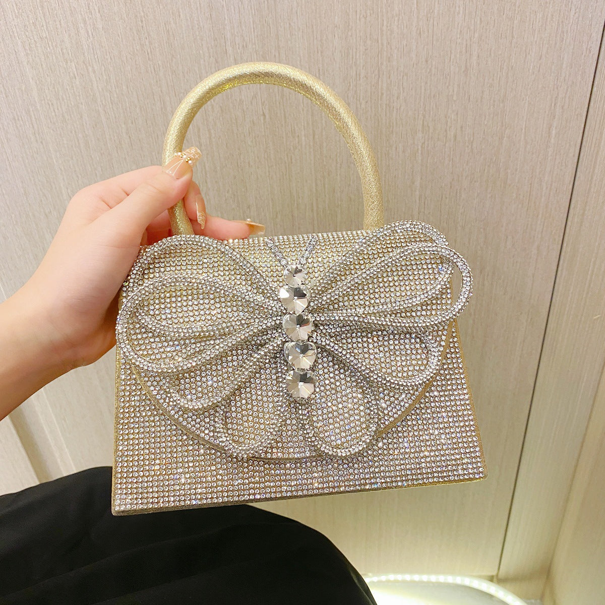 Rhinestone Butterfly Handbag