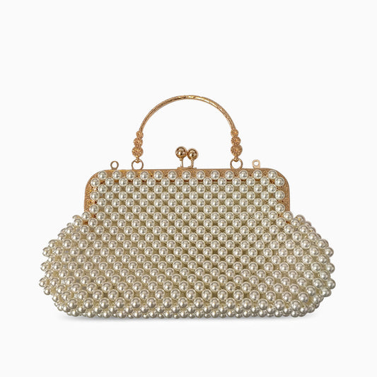 Woven Pearl Handbag By Joyce