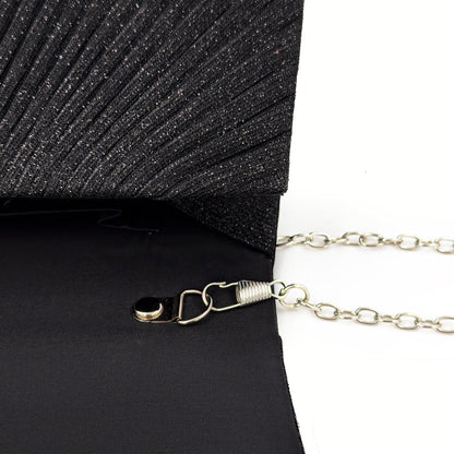Shiny Pleated Clutch By Amy