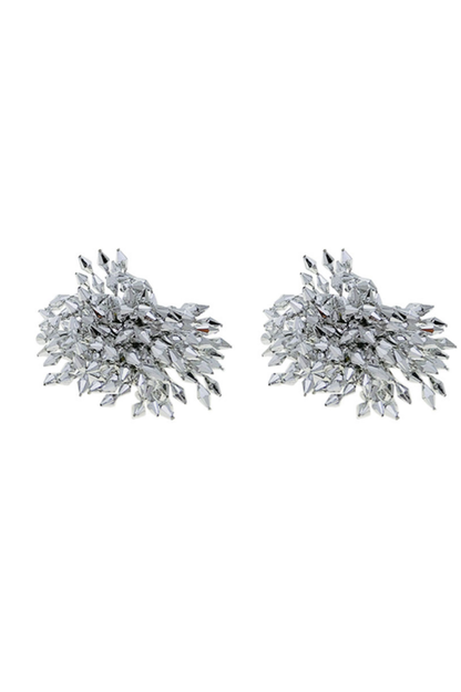 Floral Silver Earrings
