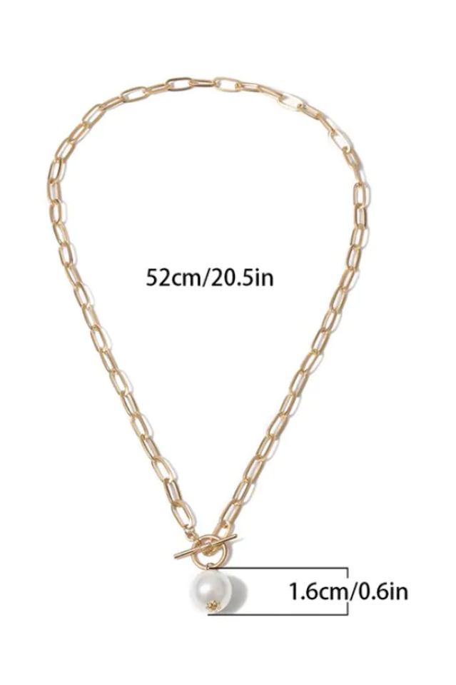 Pearl Pendant Necklace On Chain