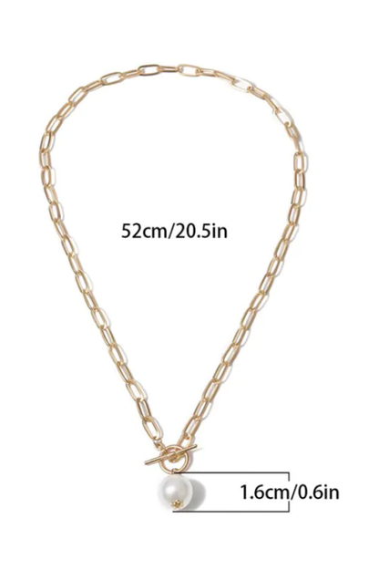 Pearl Pendant Necklace On Chain