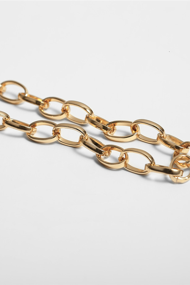 Lock Pendant Necklace With Link Chain