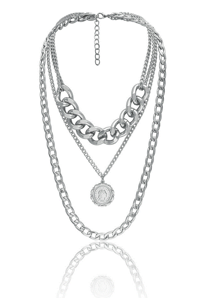 Cuban Choker Necklace Punk Style Miami Silver