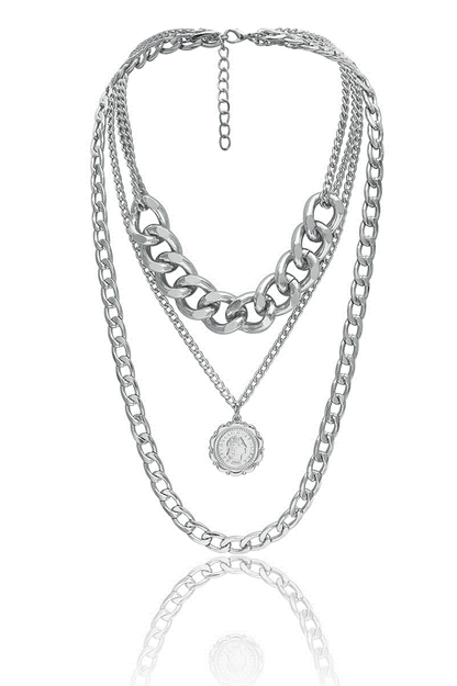 Cuban Choker Necklace Punk Style Miami Silver