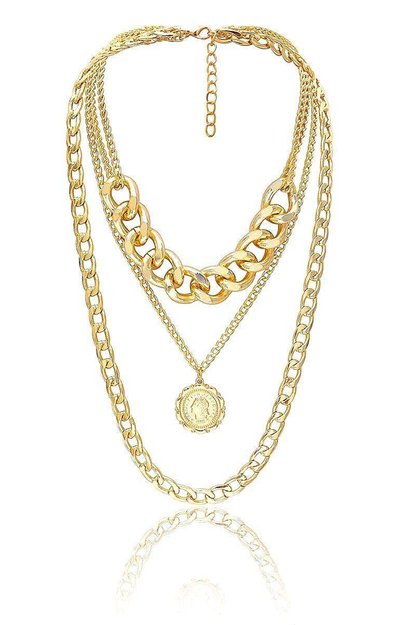 Cuban Choker Necklace Punk Style Miami Gold