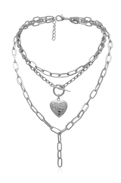 Cuban Punk Choker Necklace Silver