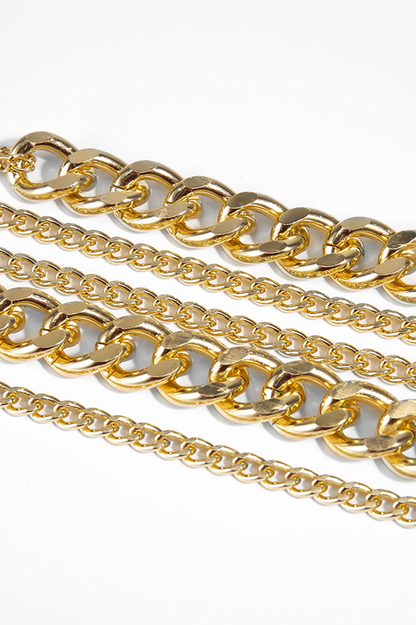Layered Baroque Chain Necklace In Gothic Style