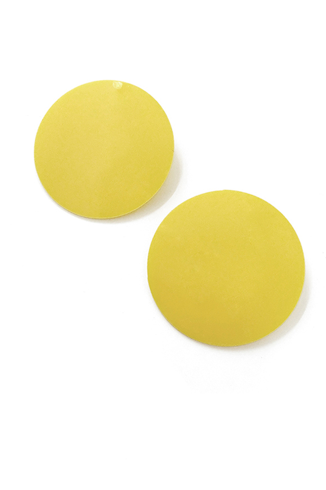 Acrylic Hoop Earrings Yellow