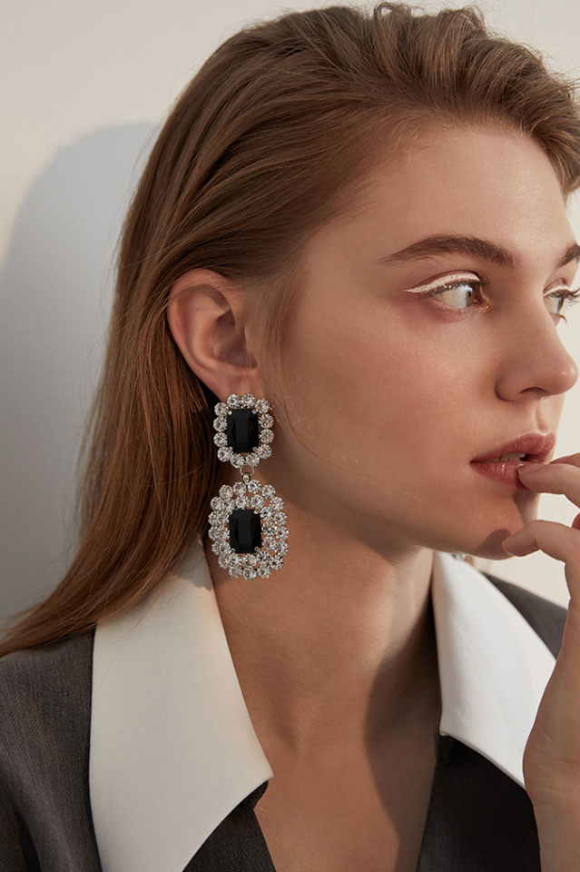 Diamond Drop Earrings
