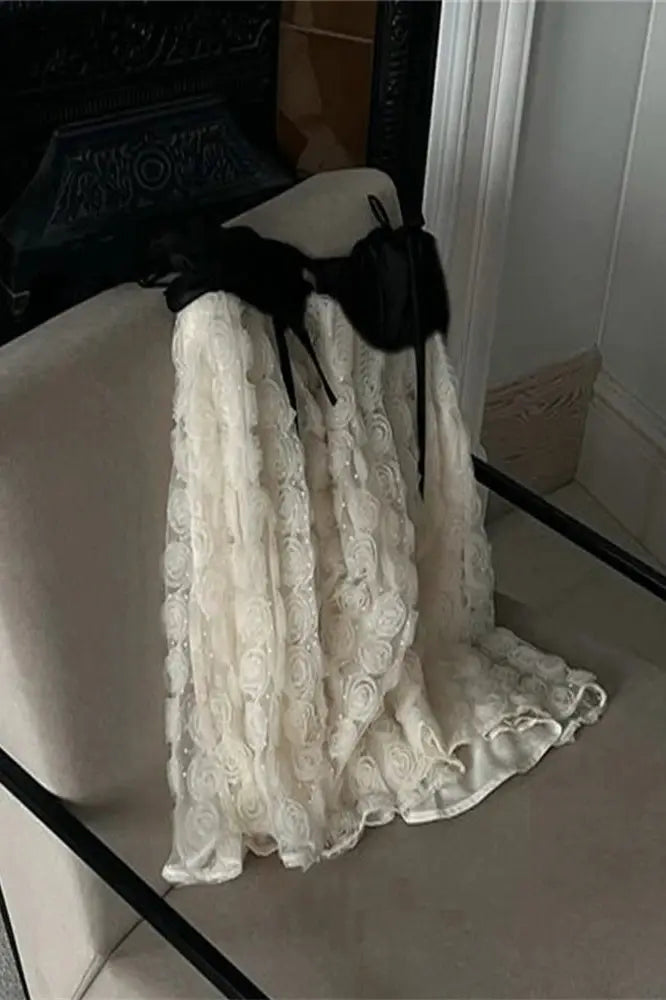 Flower Lace Backless Mini Dress -