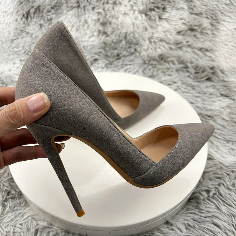Flock Pointy Toe High Heels For Sexy Women