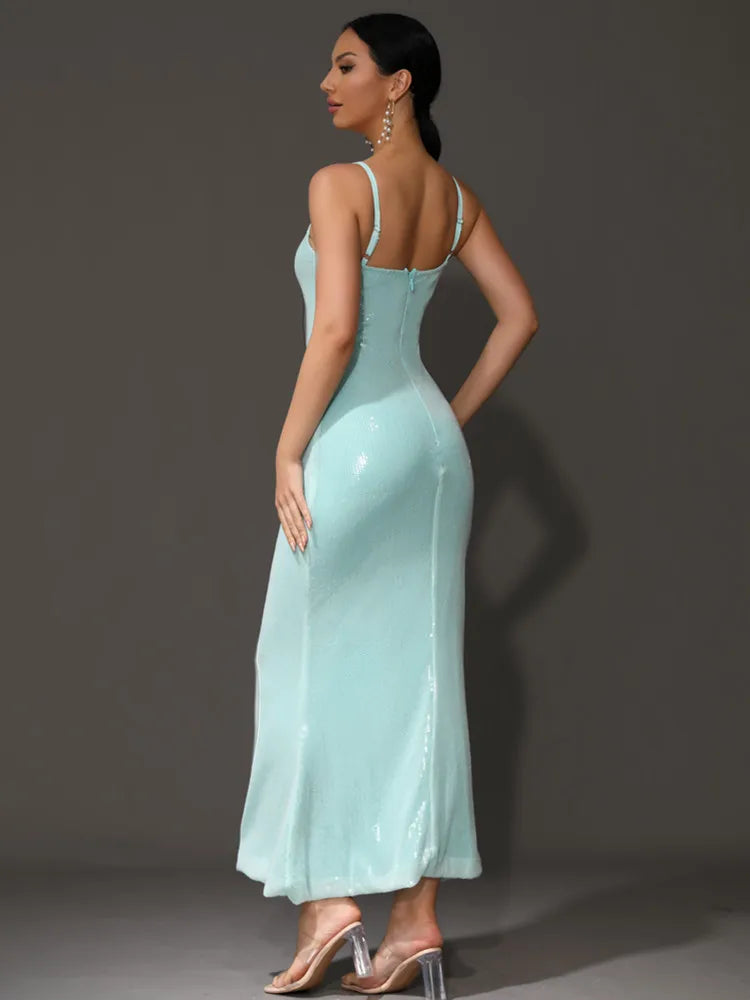 Zoey Sequin Gown Dress