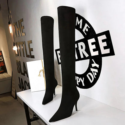 Sexy Slim Over The Knee Suede Winter Boots - Keep Warm