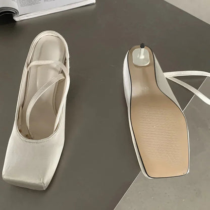 Square Toe Stiletto High Heel Pumps for Women