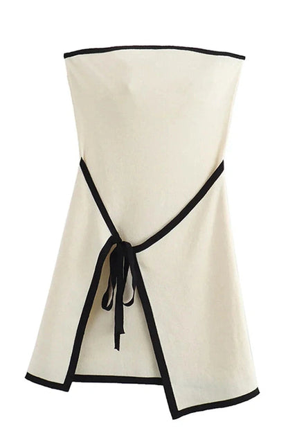 Strapless Sleeveless Mini Dress