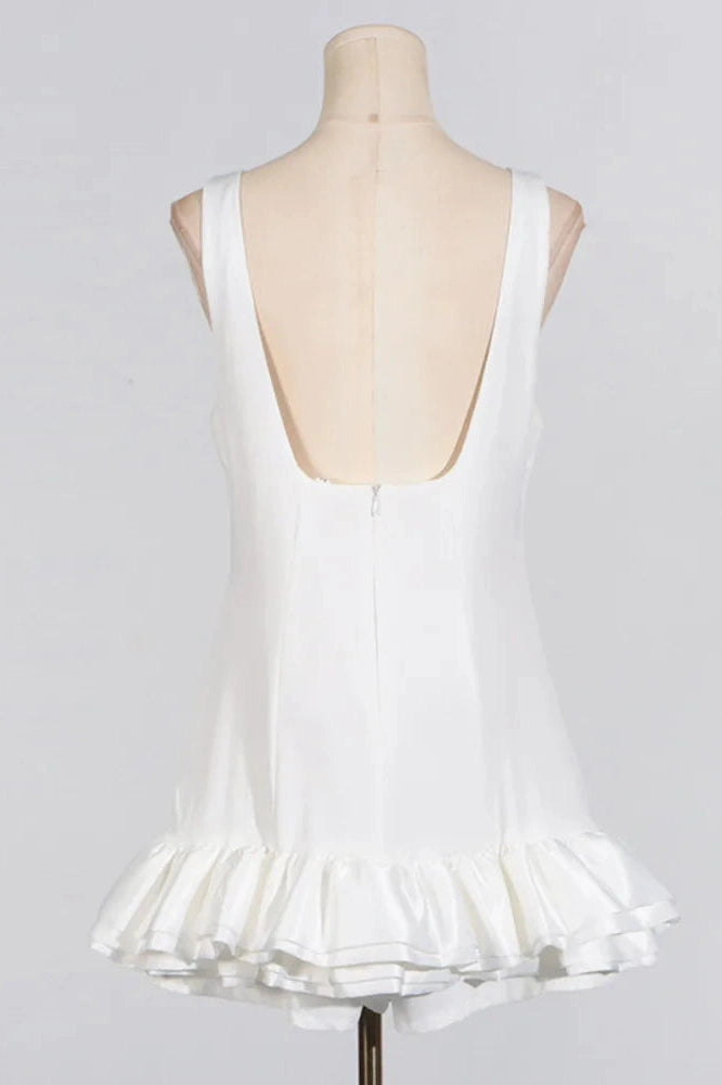 Sleeveless Backless Mini Dress