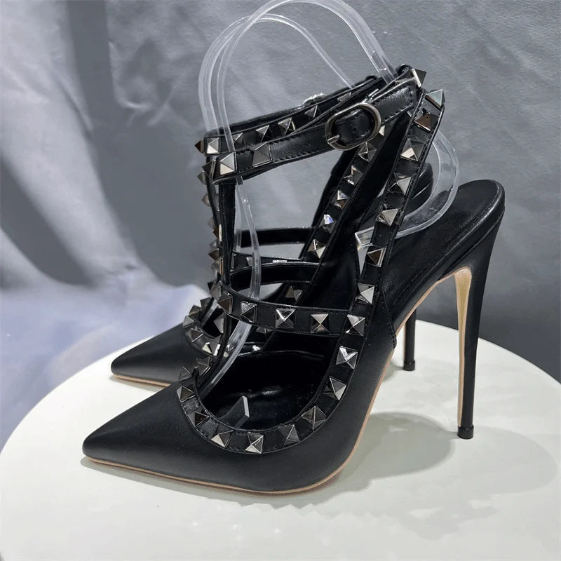 Designer Spike Rivets High Heel Gladiator Sandals For Women
