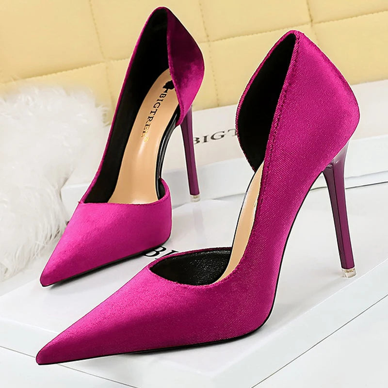 Purple Suede High Heel Pumps For Women - Sexy Party Shoes