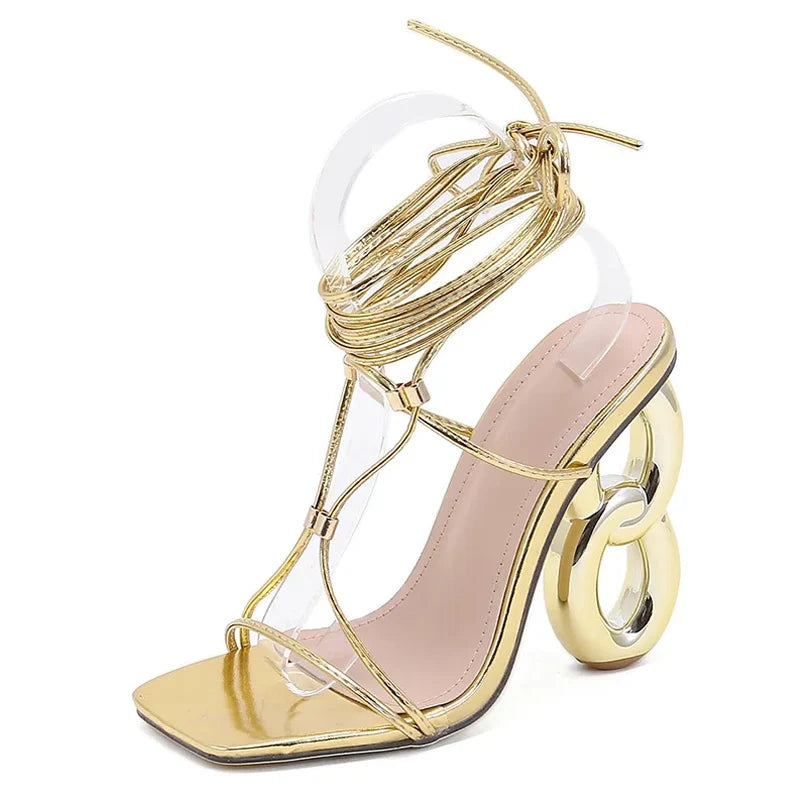 Hollow Out High Heel Sandals For Women Summer Fashion