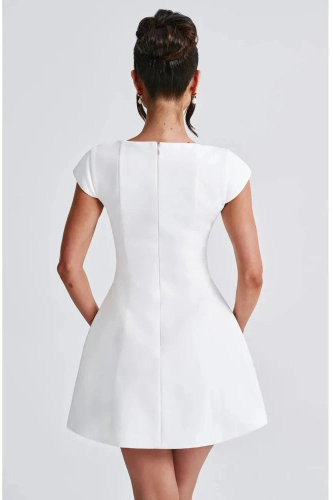 Sleeveless Zipper Bodycon Mini Dress