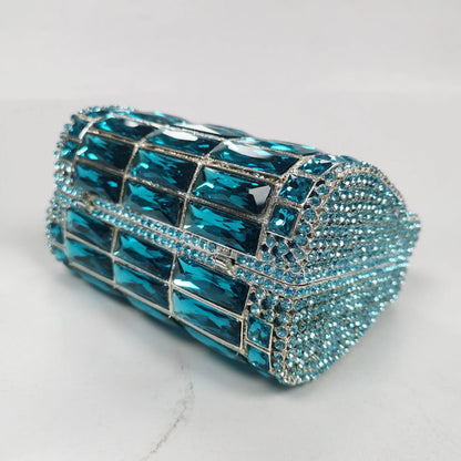 Sky Blue Victoria Crystals Clutch