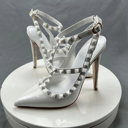 Designer Spike Rivets High Heel Gladiator Sandals For Women