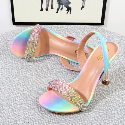 Summer Colored Stiletto Sandals For Women