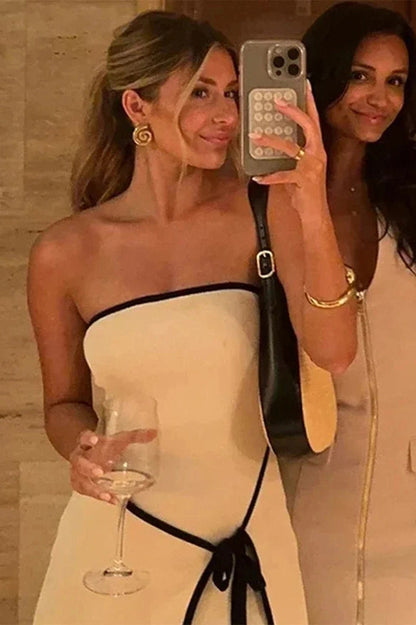 Strapless Sleeveless Mini Dress