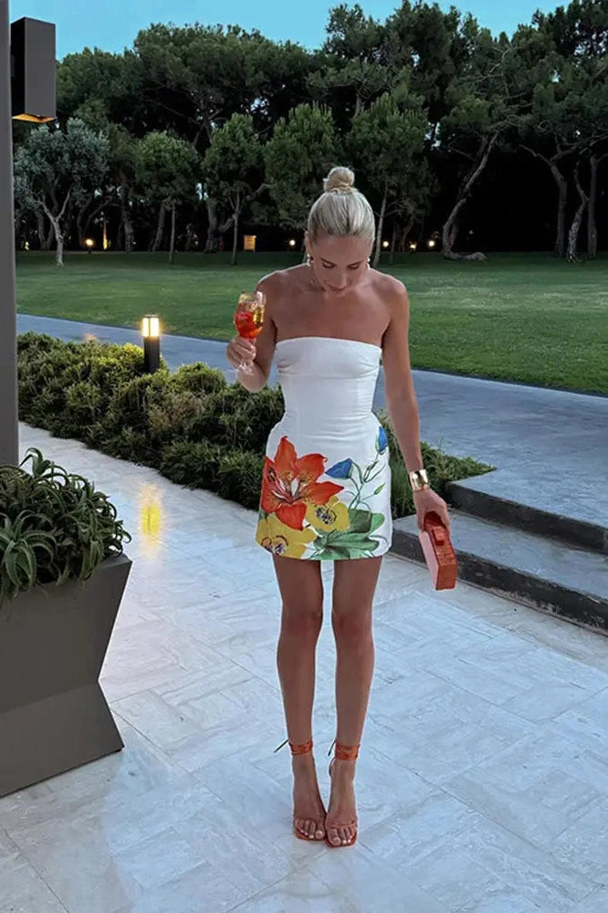 Strapless Sleeveless Bodycon Mini Dress