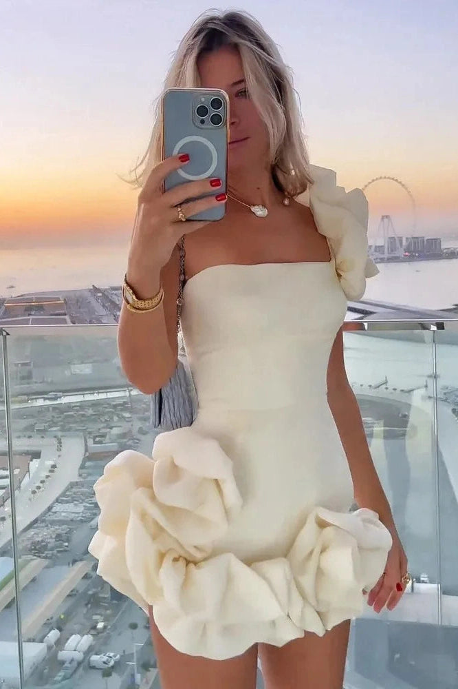 Strapless Backless Slim Mini Dress