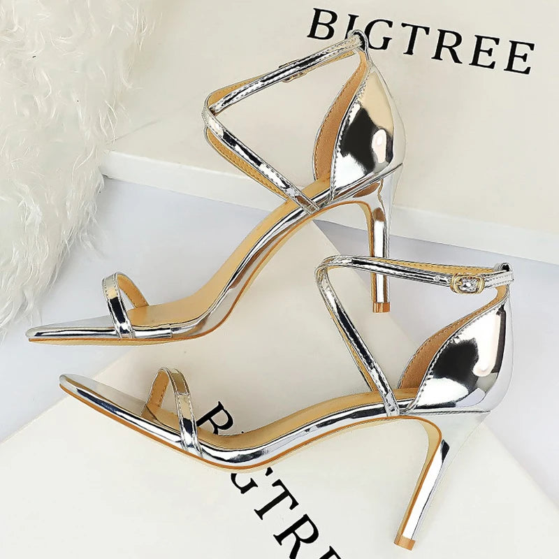 Sparkle Sequins Stiletto Heels Women Pumps - 10 Cm Sexy High