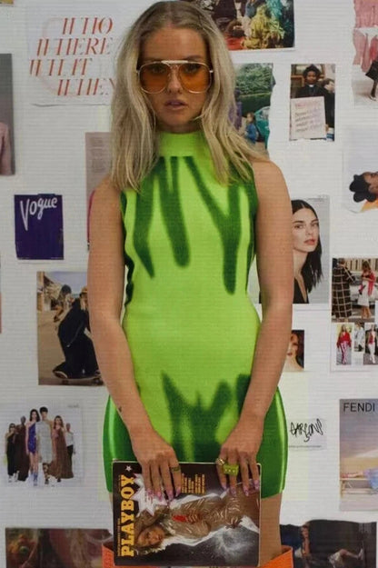 Backless Straps Sleeveless Slim Fit Mini Dress