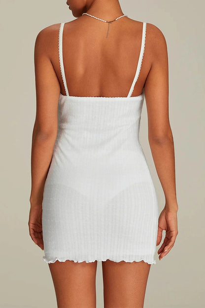 Sleek Sleeveless Spaghetti Strap Mini Dress