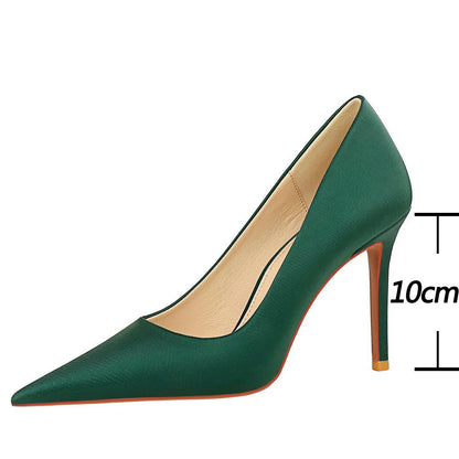 Green High Heels Women Shoes Fashion Pumps Sexy Party Stilettos