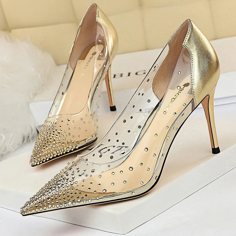 Transparent Stiletto Wedding Shoes For Women