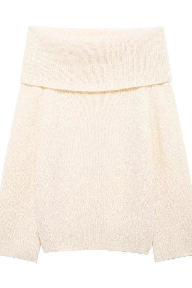 Strapless Long Sleeve Mini Dress With High Waist