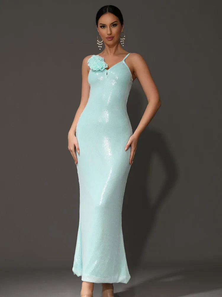 Zoey Sequin Gown Dress