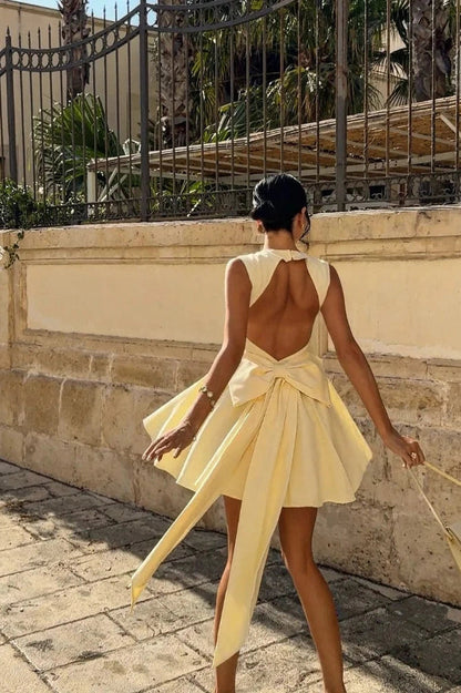 Sleeveless High-Waist Mini Dress