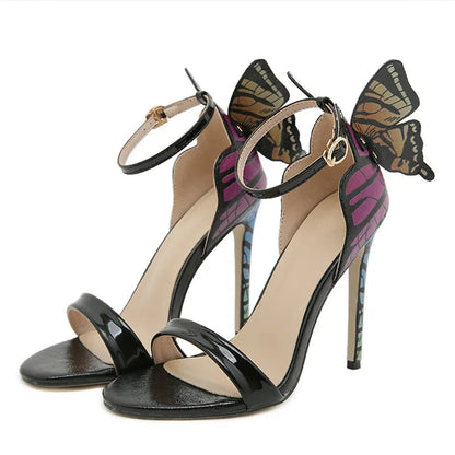 Butterfly-knot Open toe Stiletto High Heels Sandals for Women