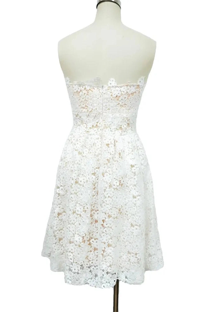 Patchwork Lace Slim Sleeveless Mini Dress