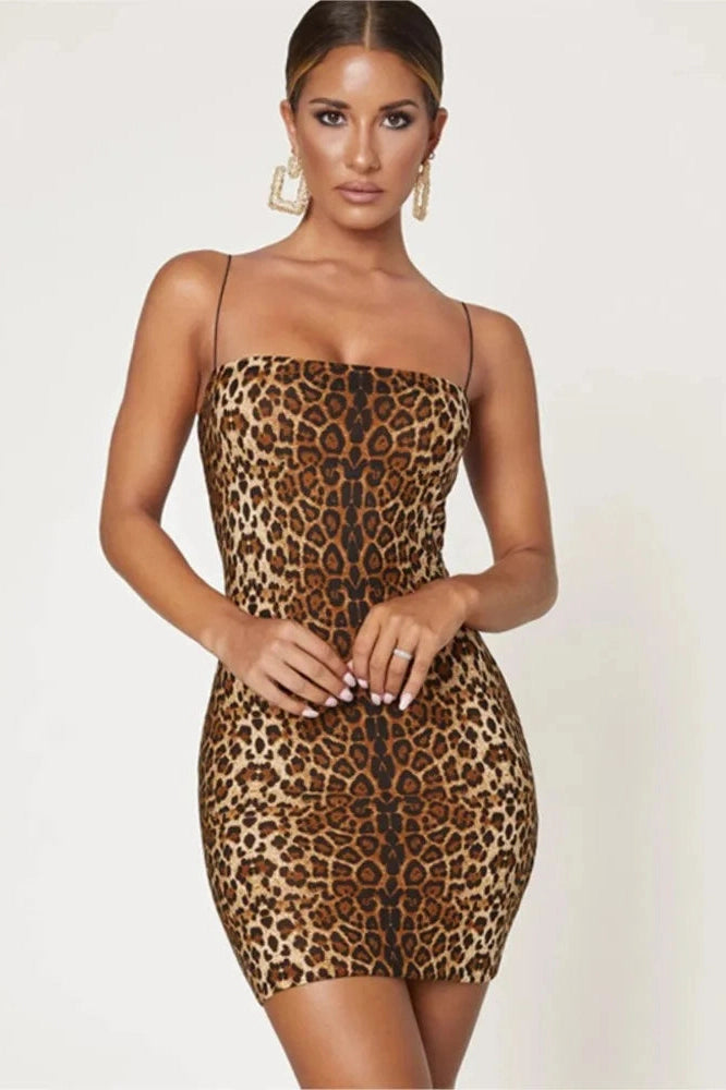 Slim Spaghetti Strap Bodycon Mini Dress