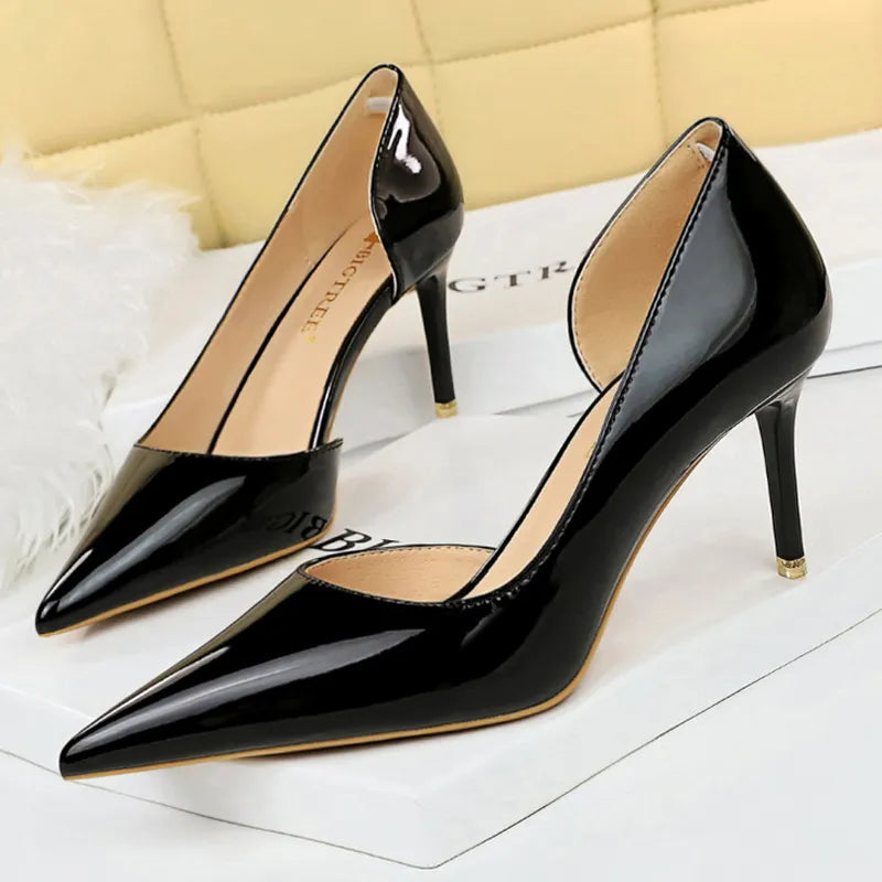 Patent Leather Stiletto Heels For Women - Sexy Party Pumps