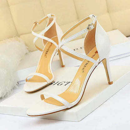 11Cm Super High Heels Patent Leather Women Pumps Sexy Woman