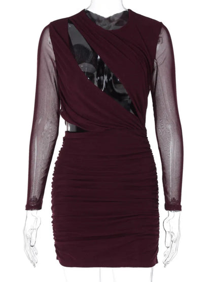 Elegant Hollow Out Mini Dress