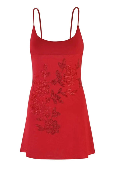 Printed Spaghetti Strap Backless Mini Dress