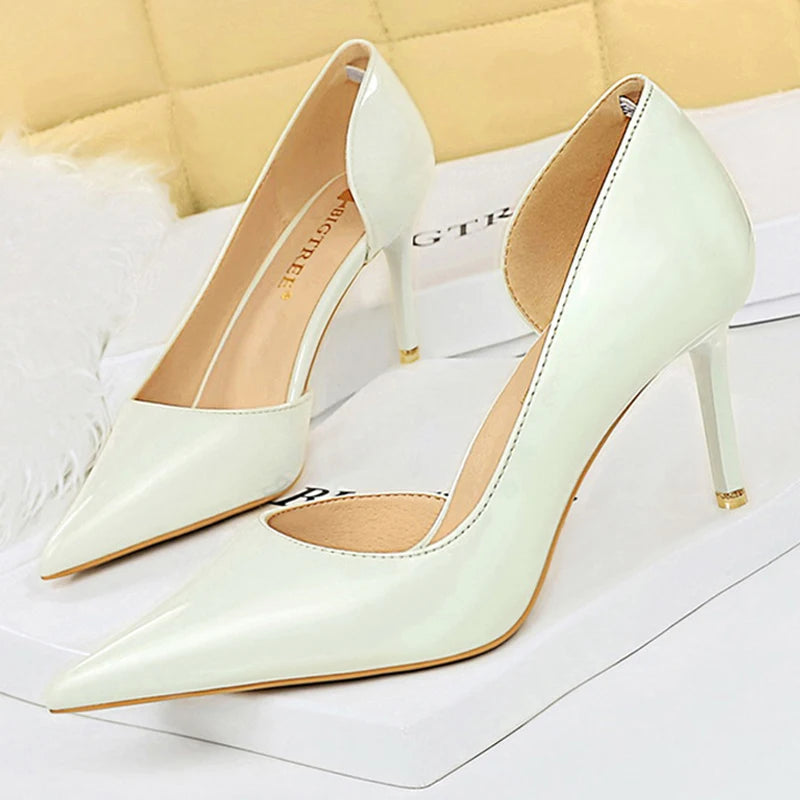 Patent Leather Stiletto Heels For Women - Sexy Party Pumps